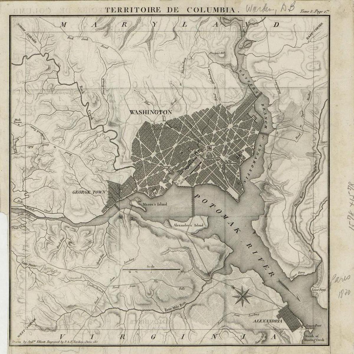 антикварная карта Вашингтона
