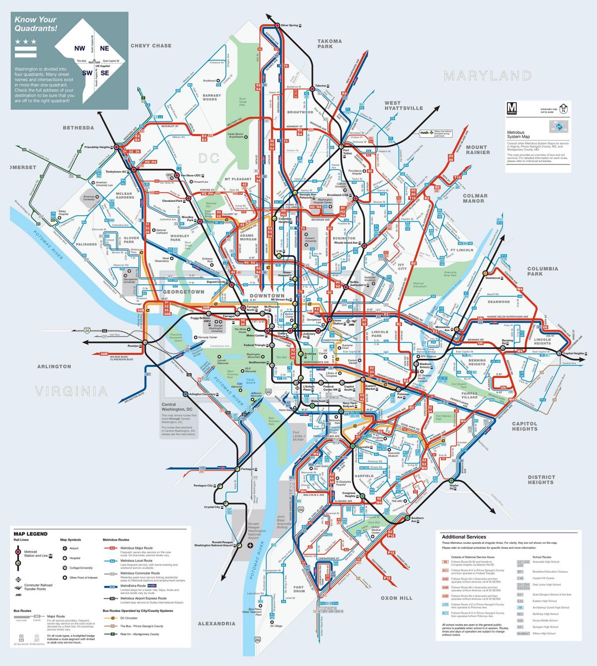 транспортная карта Вашингтона